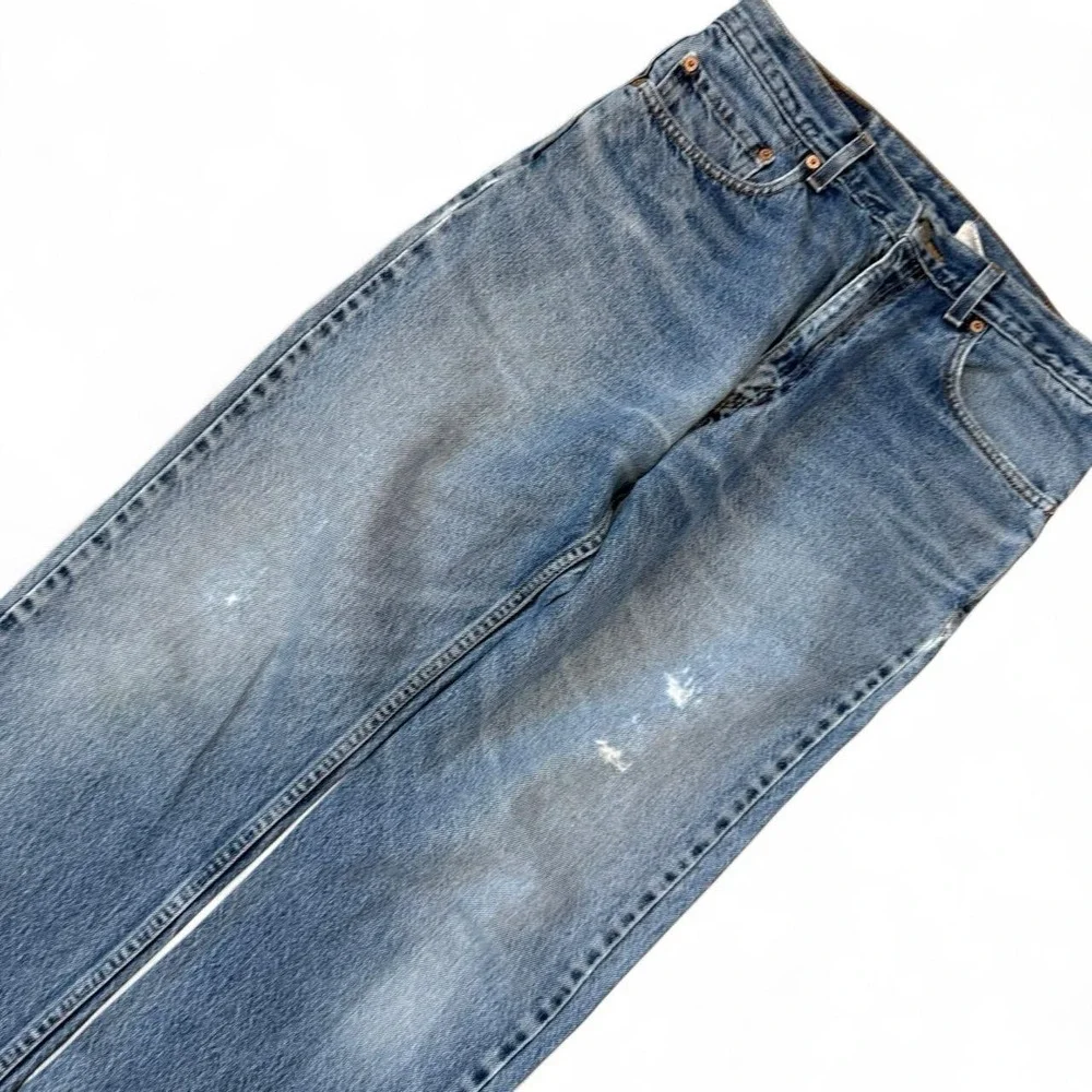 Vintage Levi's 505 Regular Fit Distressed Blue Jeans Men's 34x33 Grunge Y2K VTG